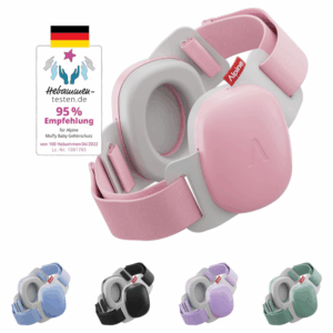 Alpine Muffy Baby Komfort, Gehörschutz für Babys & Kleinkinder, Getestet in Deutschland, Einzigartiges Kopfband Für Einen Sicheren & Bequemen Sitz, Verstellbar