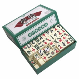 RATSTONE Mini Mahjong Set - Traditionelles Chinesisches Familienspiel mit 144 Steinen, Portable, Partyspiel